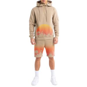 Ensemble de sweat-shirts et shorts pour hommes de qualité supérieure, en gros, marque privée, broderie en chenille, ensemble 2 pièces pour hommes, shorts, vêtements de rue - Product Image 1