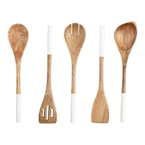 Ensemble de couverts en bois de haute qualité avec élégantes poignées en os blanc, parfait pour les mariages, les dîners élégants et les occasions spéciales - Product Image 1