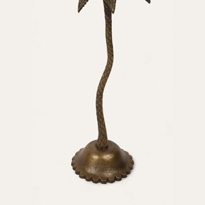 Portavelas de latón con forma de palmera, ideal para decoración del hogar, sala de estar, dormitorio y mesas de estilo tropical. Venta al por mayor desde India. - Product Image 3