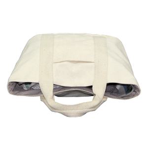 กระเป๋าผ้าแคนวาสสีล้วนพิมพ์ลายพร้อมโลโก้ที่กำหนดเองเป็นมิตรกับสิ่งแวดล้อม - Product Image 3