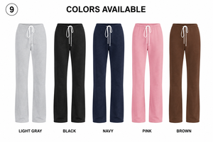 Women's Low Rise Casual Hollow Out Breathable Lightweight Fleece Athletic <b>Flare</b> <b>Legging</b> Sweat Pants - Product Image 4