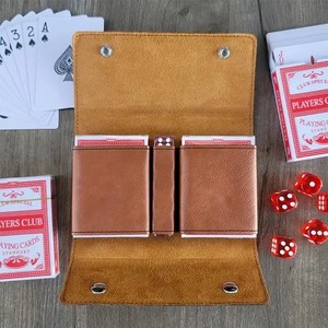 Estuche de Piel Sintética Grabado con Láser Personalizado de Fábrica para Cartas y Dados, Funda de Piel Sintética para Cartas de Juego para Adultos - Product Image 1