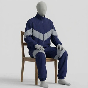 Men Color Block Tracksuit Set Zip Up Jacket and Jogger <b>Pants</b> Lightweight Windbreaker Sportswear OEM wholesaler manufactures - Product Image 5