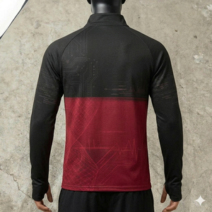 <b>Men</b>’s Spring Autumn Fitness Long Sleeve Quick Dry Running Top Half Zip Slim Fit Training Sweatshirt Athletic Workout <b>Pullover</b> - Product Image 4