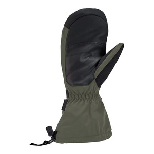 Mitaines de ski isolées et imperméables en polyester orange et noir avec fermeture à cordon, unisexe, pour usage extérieur en hiver - Product Image 4