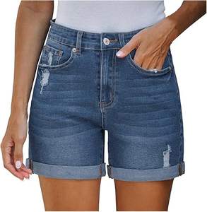 กางเกงขาสั้นรุ่นใหม่ปี 2026 ไซส์ M-2XL กางเกงยีนส์เดนิมยืดเอวกลางลำลองสำหรับผู้หญิงใส่ในช่วงฤดูร้อน - Product Image 5