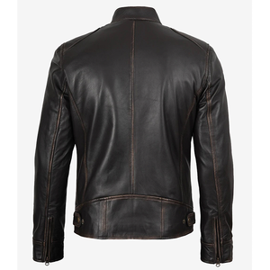 Veste chauffante tendance en cuir de vachette véritable marron foncé pour homme, modèle 2026, 100 % haute qualité, faible MOQ, collection hiver - Product Image 6