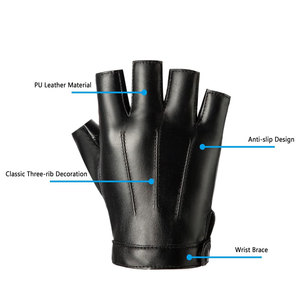 High Quality Lightweight Half-Finger Sports Weightlifting Gloves with Custom Logo Anti-Slip Unisex Polyester Fitness Gear - Product Image 4