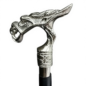 Bastón de Madera Negro Pulido Hecho a Mano Estilo Vintage - Regalo para Ocasiones como Navidad y el Día del Padre - Product Image 4