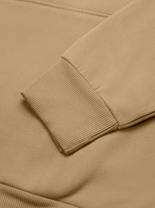 80% coton 20% polyester épaules tombantes style pull décolleté croisé ourlet et poignets côtelés vert poussière sweat à capuche surdimensionné - Product Image 2