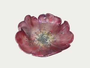 Bol décoratif artisanal en résine époxy rose clair moyen, design géode - Product Image 2