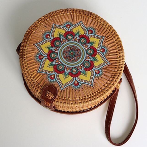 Sac à main en rotin fait main, vente en gros d'usine |   Sac fourre-tout tissé à porter en bandoulière |   Logo personnalisé OEM Vietnam - Product Image 3