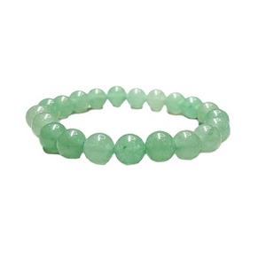 Green Aventurine Smooth Gemstone <b>Beaded</b> <b>Bracelet</b> Classic Cut Plain Natural Jewelry Unisex Anniversary Wholesale Price Per Piece - Product Image 1