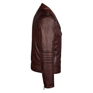 Veste en cuir pour homme la plus vendue, haute qualité, durable, épaisseur standard, col roulé, à capuche, mode hiver, logo frontal, chauffante - Product Image 3