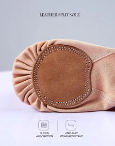 Chaussons de danse en cuir souple pour femmes et filles, chaussures de jazz en cuir de mouton de haute qualité, vente en gros - Product Image 4