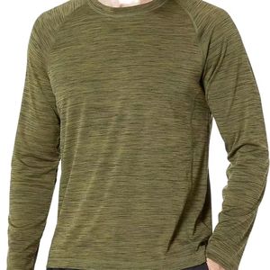 Camiseta de Compresión Ligera de Manga Larga para Hombre, Camiseta Deportiva de Secado Rápido con Costuras Duraderas, Servicio Personalizado OEM para Actividades al Aire Libre - Product Image 1