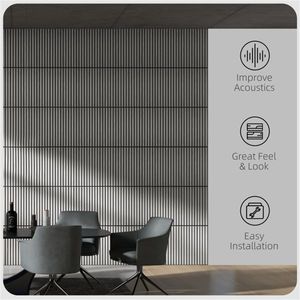 4pcs 24\" X 24\" Acoustic Wood Panels for Wall for Home Office Decor - Product Image 1