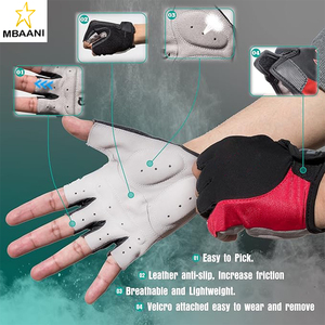 ถุงมือปั่นจักรยาน ถุงมือจักรยานเสือภูเขา MTB กันกระแทก บุโฟม สำหรับออกกำลังกายกลางแจ้ง กีฬา ถุงมือแบบครึ่งนิ้วสั้น - Product Image 2