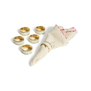 Anneau de serviette décoratif fait main en laiton doré avec incrustation de nacre pour événements et réceptions sur table, vente en gros depuis l'Inde - Product Image 2