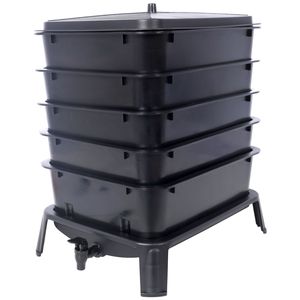 Kit de Compostaje de Gusanos de 50L y 5 Capas, Fácil de Instalar para Reciclaje de Desechos de Alimentos, Incluye Contenedor para Granja de Gusanos - Product Image 6