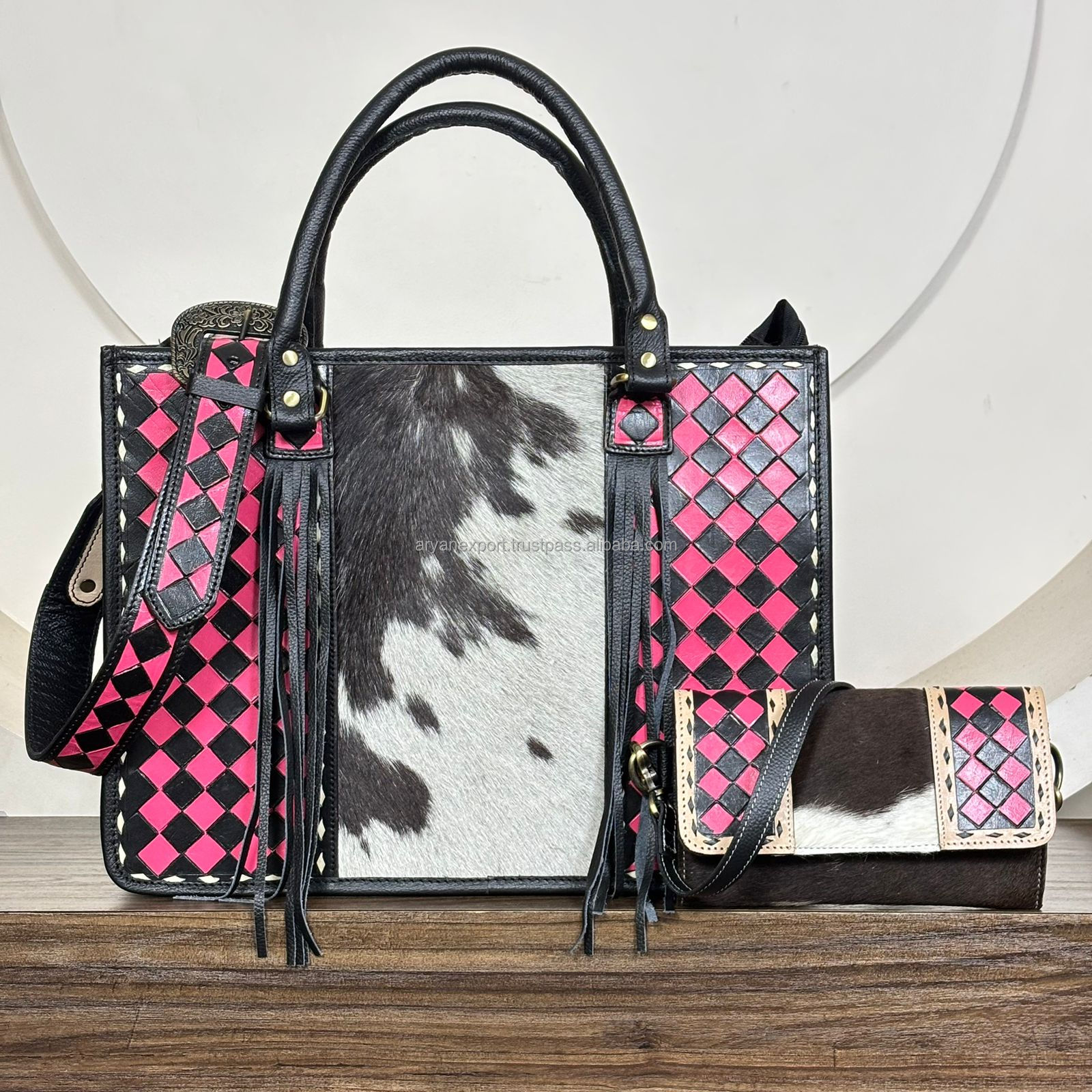 Dark Pink & Black Checkered