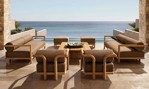 Luxury Outdoor Teak <b>Sofa</b> Set Modern Patio Furniture Resort Villa Hotel Garden Lounge Set - Product Image 2