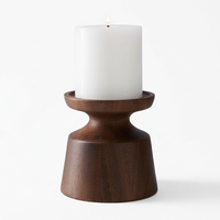 Support et porte-bougie rond en bois écologique fait main pour la décoration de la maison, les mariages et Noël