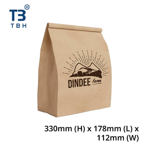 Bolsa de Papel de Grado Alimenticio SOS de Primera Calidad de Malasia, 330x178x112mm, para Puestos de Comida, Restaurantes, Distribuidores, Proveedores, Suministro OEM - Product Image 2