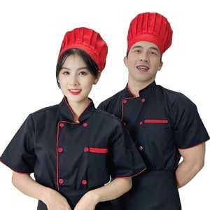 Chaqueta de chef de uniforme de cocinero de manga corta para uniformes de restaurantes para cocineros fabricados en Vietnam - Product Image 1