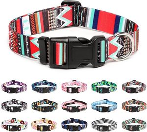 Fashion Print Nylon <b>Dog</b> <b>Collars</b> Adjustable Buckle Closure <b>Small</b> Breed All Seasons Patterned Pet <b>Collars</b> - Product Image 2