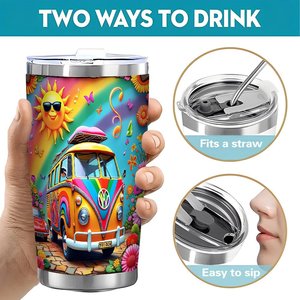 Stainless Steel Tumbler 20oz Double Wall Silver Surface Scratch Resistant Drink <b>Cup</b> For Everyday Use - Product Image 5