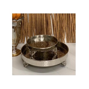 Bandeja de acero inoxidable para servir dulces, diseño moderno, color plateado, bandeja para servir té y café para mayoristas - Product Image 6