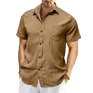 Camisa Elegante de Manga Corta para Hombre, Ropa Casual a la Moda, Venta al Por Mayor, Calidad Orientada a la Exportación, 100% Algodón, Nueva Edición - Product Image 4