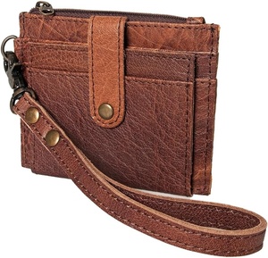 Customized Genuine Leather Wallet with Card Holder & Money Credit Debit Case Zipper Coin <b>Purse</b> for Men & Women - Product Image 4