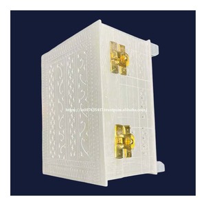 Cajas con incrustaciones de mármol de clase alta de alta calidad, último diseño, forma de rectángulo de mármol limpio y blanco, excelente producción - Product Image 4