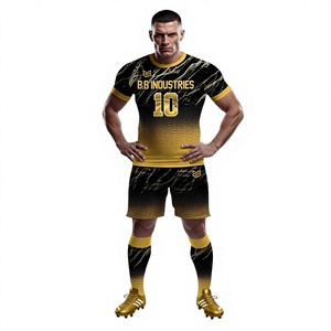 Uniformes de Fútbol con Degradado de Mármol Blanco y Azul, Sublimación, Venta al Por Mayor, Directo de Fábrica, Ropa Deportiva de Alto Rendimiento - Product Image 2