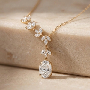 Luxury Bridal Wedding Party Jewelry labgrown diamond cvd 10k 14k 18k Necklaces for Women - Product Image 5
