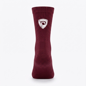 Chaussettes de sport marron avec logo blanc sur le revers, respirantes, tricotées, pour le basketball, adultes - Product Image 1