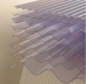 Heavy Duty Corrugated Polycarbonate Roofing Panel Long Lifespan High Clarity Weather Resistant for Carport Barn - Product Image 1