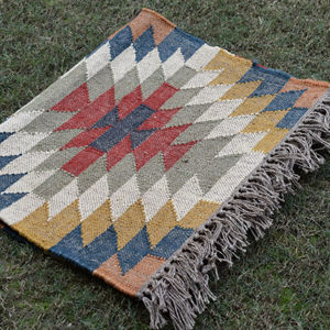 Tapis en fibres naturelles, tapis kilim bohème en jute, tapis en fibres naturelles tissé à la main, tapis pliable, décoration rustique pour la maison, prix d'usine en gros - Product Image 1