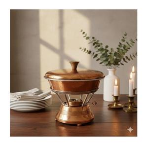 Plat de service de luxe en acier inoxydable avec couvercle articulé ou à ouverture normale, chauffe-plat professionnel pour buffet - Product Image 1