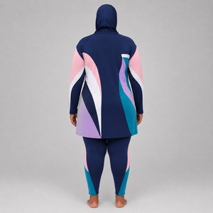 Women's Modest Bikini Set Long Sleeve Swimwear UV Sun Protection Beach <b>Bathing</b> Suit Two Piece Swimsuit Women's Modest Bikini Set - Product Image 3