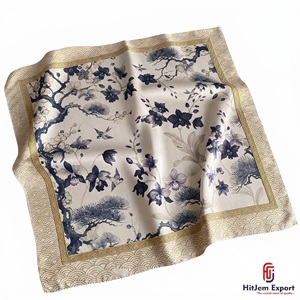 Custom Printed Square <b>Scarf</b> Women Premium Soft Lightweight Fabric OEM ODM Manufacturer Oahu Custom Fabric Products Fashion - Product Image 2