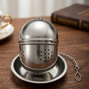 Kitchenware And Tabletop Kettle Ball Shape Silver Finished Stainless Steel <b>Infuser</b> <b>Tea</b> Juice Flour Soy Milk Kitchen Essential - Product Image 4