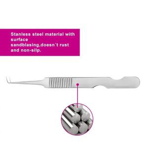 Pinzas para Pestañas de Precisión, Pinzas de Acero Inoxidable para Aplicación e Isolación de Extensiones de Pestañas - Product Image 2