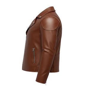 เสื้อแจ็คเก็ตหนังแท้ผู้หญิง ดีไซน์ยูนิเซ็กซ์ สีสันตัดกัน คุณภาพสูง คอตั้ง สำหรับฤดูหนาว ขายส่ง - Product Image 5