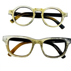 แว่นตาแกะสลักลายใหม่จากเขาสัตว์  ตกแต่งวันหยุดรูปนางฟ้ารักษ์โลก  มีหลายแบบให้เลือก  ทำจากเขาสัตว์ธรรมชาติ - Product Image 4