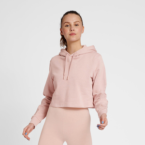 Nouveau design tendance, sweat à capuche court pour femme avec logo personnalisé, 100% coton, vêtements d'hiver écologiques - Product Image 3