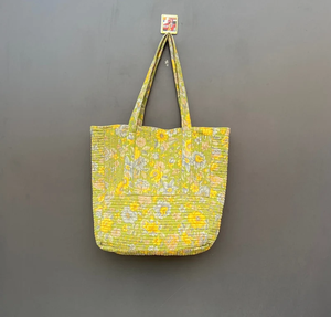 Sac fourre-tout matelassé léger style bohème couleur unie grande capacité en coton pour femme toutes saisons - Product Image 4