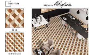 Baldosas de Porcelana para Piso de Diseño Superior, 600x600, 60x60, Acabado Brillante, para Sala de Estar de Lujo, Baldosas de Cerámica con Aspecto de Mármol - Product Image 4